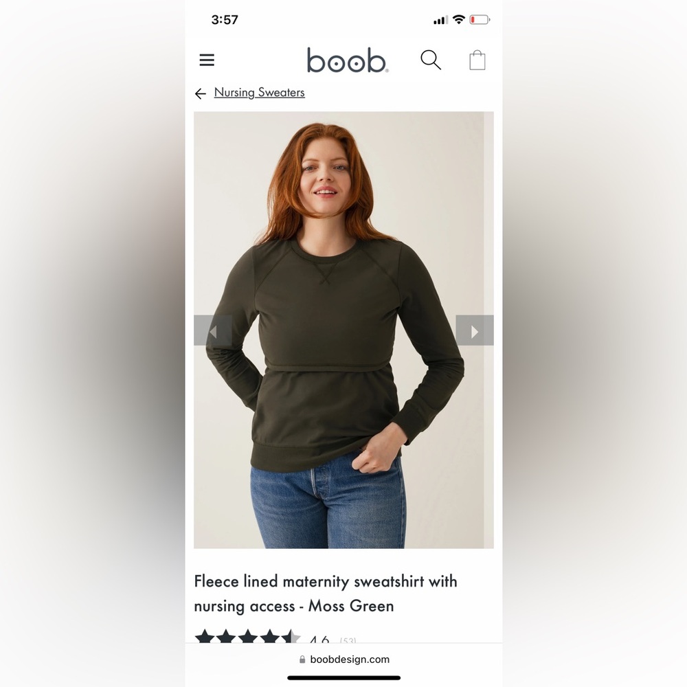 Two Boob Design maternity / nursing long sleeve shirts